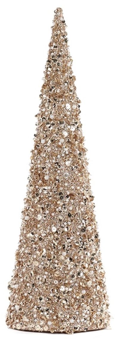 Goodwill Kerstboom Parels Goud-Crème H 43 cm