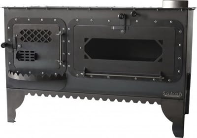 KRD01 Sabah Karadeniz Houtskachel – Houthaarden – Gietijzer- Geschikt Voor Hout- Mat Zwart – 10 kW – Inclusief Kachelpijpen