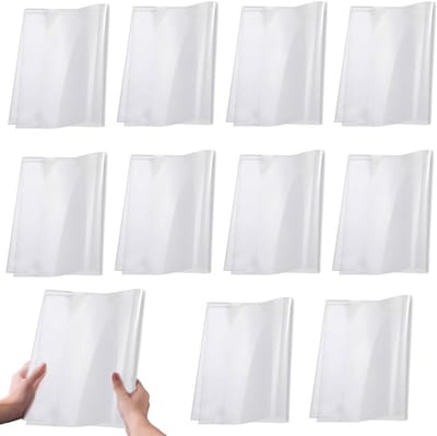 Set van 10 Boekbeschermers voor Leerboeken, Transparant, Beschermhoes voor School- en Werknotities, Ideaal voor Documenten en Enveloppen