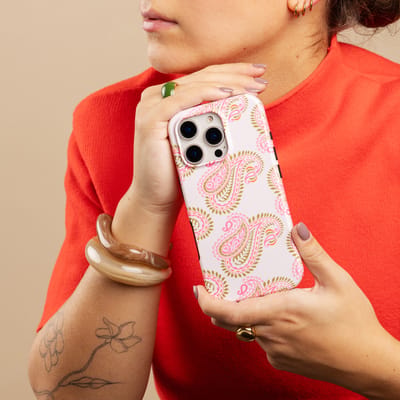 Selencia Hoesje - Geschikt voor Samsung Galaxy S26 - Backcover - Paisley Blush