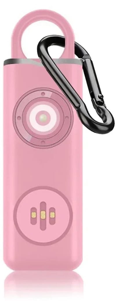 HOB Draagbaar Alarm - Zelfverdediging Sleutelhanger - Roze - Veilig op Straat - 130 DB Alarm en Licht - Kinderen Vrouwen en Ouderen - Anti Wolf