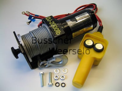 Elektrische Lier - 900KG - Electro - Brede spoel - 12V - Aanhangwagen - Aanhanger