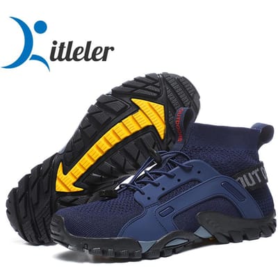 Chaussures Aqua pour hommes, baskets antidérapantes à séchage rapide, chaussures de randonnée en montagne, chaussures d'eau souples pour hommes, baskets décontractées, livraison gratuite 40 black