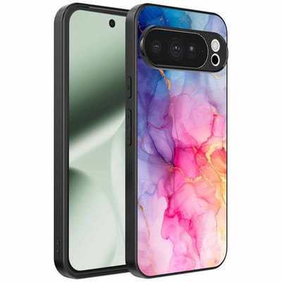 Geschikt voor Google Pixel 10 Pro XL Telefoonhoesje met marmeropdruk - TPU backcover case marble design - Regenboog - Smartphonica geschikt voor Google Pixel 10 Pro XL