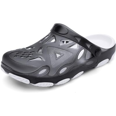 Chaussures de Plage pour Hommes Été Nouvelles Sandales Creuses pour Hommes Antidérapantes Résistantes à l'Usure Chaussures Décontractées Chaussures Design pour Hommes Pantoufles à Semelle Épaisse 42 noir
