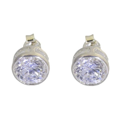 Behave – Oorbellen – 925 Sterling Zilver – Zirconia Oorknopje 9 mm - Rond