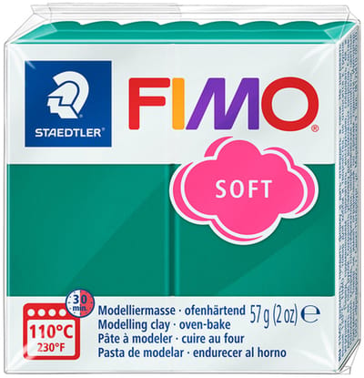Boetseerklei fimo soft 57 g smaragd | 6 stuks