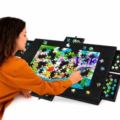 Lifero Puzzelmat - Puzzeltafel - Puzzelbord - Puzzelplaat - Tafel Puzzel - Organizer Puzzels - Puzzelen Mat - 6 Sorteerlades