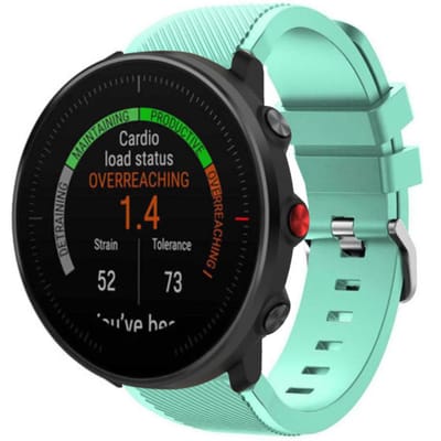 Polar Vantage M twill siliconen band (aqua)