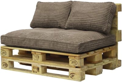 Pallet kussens - Zitkussen set - Tuinmeubilair maken - Afneembare hoes - Set 2+1 - Mokka