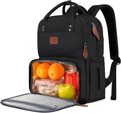 SnelShoppen - MATEIN Laptop Rugzak 15,6 Inch met Geïsoleerd Koelvak - Waterdichte Koeltas voor Werk, Reizen en Dagelijks Gebruik - Grote Capaciteit in
