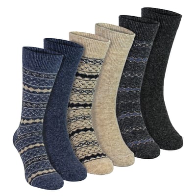 6 Paar Dikke Alpaca Duurzame Herensokken voor Boots