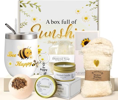 Luxe Cadeauset voor Vrouwen Zonnebloem Thema voor Verjaardag en Wellness