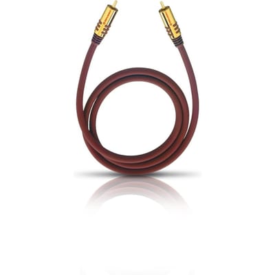 Cinch Audio Aansluitkabel [1x Cinch-stekker - 1x Cinch-stekker] 5.00 m Bordeaux Vergulde steekcontacten Oehlbach NF Sub