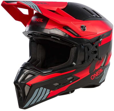 O'NEAL EX-SRS Hitch Mat Zwart Grijs Rood Crosshelm - Helm