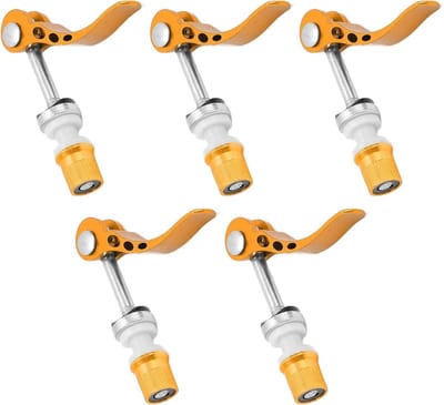 Zadelpenklemmen Fiets - Zadelklem Clips - Fiets Zadel Verstellen - Snelspanner Aluminium - 5 stuks - Goud