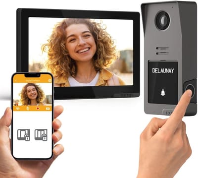 Extel 720335-GR Digital Connect bedrade video intercom met vingerafdruklezer - grafiet