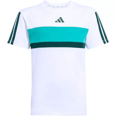 Adidas Seasonal Essentials Tiberio 3 Stripes T-shirt Met Korte Mouwen Wit 9-10 Years Kinderen