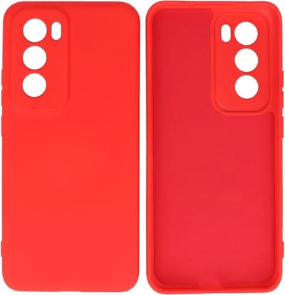 Hoesje Geschikt voor de Oppo Reno 12 - Fashion Backcover Hoesje - Colorful Telefoonhoesje - Rood