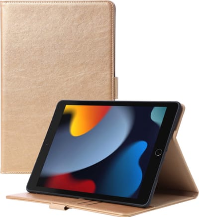 Hoesje geschikt voor iPad 10.2 inch 2021 9e generatie Luxe Kunstleer Standaard Inklapbaar Smart Cover Book Case