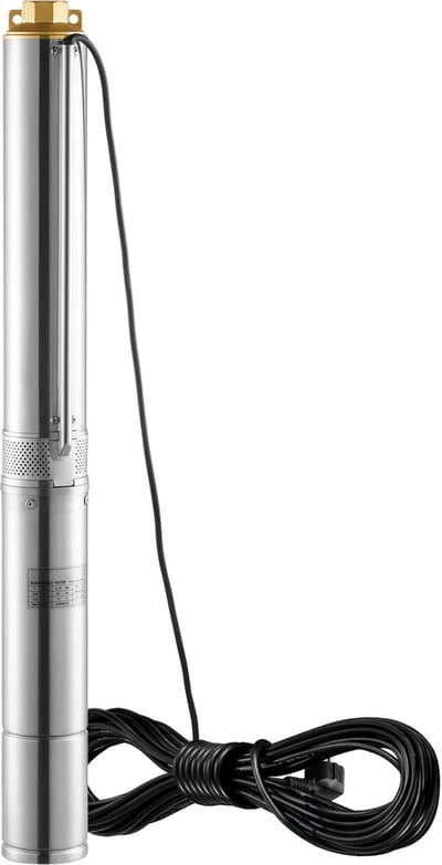 Deepwell Dompelpomp, 750 W, 230 V, 60 Hz, 7,1 M³/H max，Debiet, 75 M max，Opvoerhoogte, met 9,1 M Voedingskabel, Roestvrijstalen Waterpomp voor Industrie, Irrigatie en Huishoudelijk Gebruik