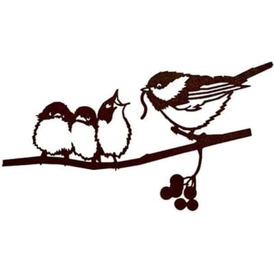 Dier Insteek Decoratie Metaal Vogel Boom Decoraties Buiten Tuin Kunst Type 1 black