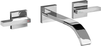 BERRACO - Wandgemonteerde mengkraan - Zilver - Messing