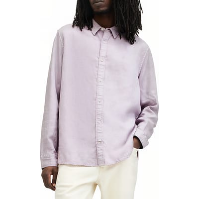 AllSaints Laguna Ls Shirt Smokey Lilac Größe: XS | Casual hemden Outlet | Herren | Violett