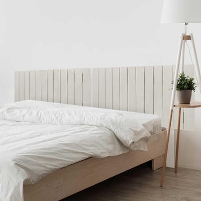 Hoofdbord Hout - Bedkopstuk Wandmontage - Slaapkamer Decoratie - Gerecycled MDF Materiaal - 180 x 115 cm - Beige Spikes