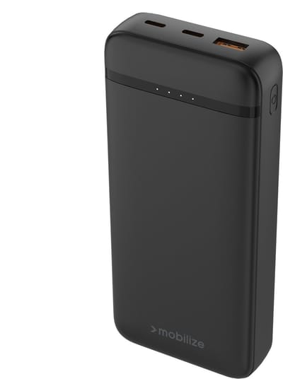 Mobilize Triple USB / USB-C Powerbank 20.000 mAh Power Delivery 20W - Zwart