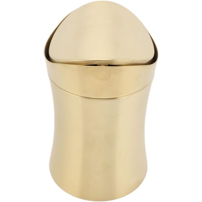 Poubelle de comptoir Acier inoxydable 304 Poubelle à déchets de bureau Petite poubelle avec couvercle pour maison, bureau, cuisine beige
