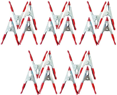 Humbert Hobby zeilklemmen - 20x stuks - metaal - 10 cm - DHZ klemmetjes - vastzetten van doeken - camping - kraampje