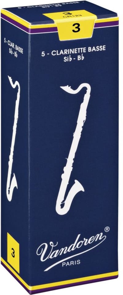 Vandoren Classic basklarinette 2,5 doos met 5 rieten - Riet voor bas klarinet (Frans)
