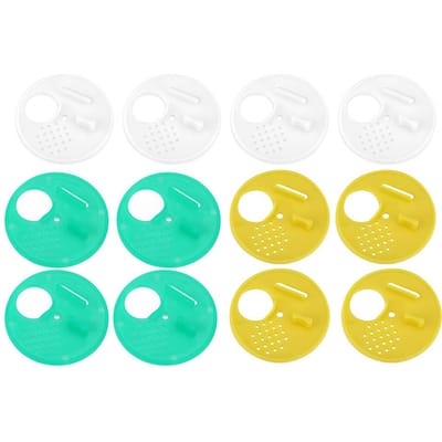 12 stuks Plastic Ronde Bijenkasten Nestdeur Ventilatie Bijenkast Bijenteeltgereedschap yellow
