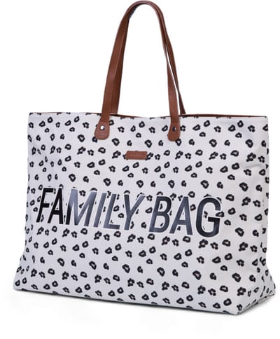 Childhome Family Bag - Luiertas - Leopard - 55x18x40 - Extra Tasje