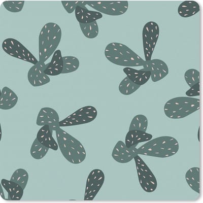 Muismat 20x20 cm - Mousepad Zomer - Planten - Pastel - Muismatten