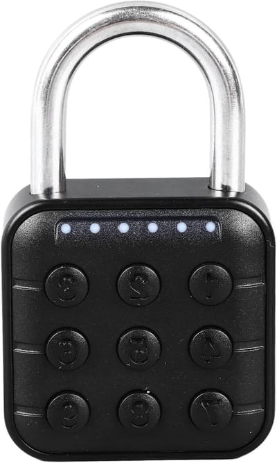 Slimme Hangslot met Code, Toegankelijk via Tuya App, Ideaal voor Gym Lockers, Poorten en Opslagruimtes, Sleutelloos en Veilig