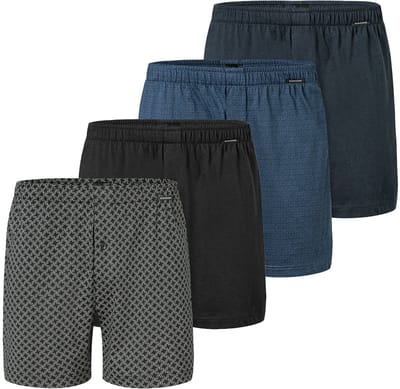 Schiesser Heren boxershort 4 pack Singel-Jersey