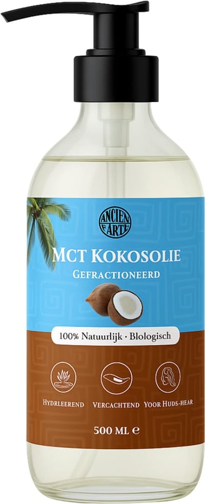 Kokosolie 500ml - 100% Puur - Biologisch - Vloeibare Kokosolie - MCT Kokosolie - Foodgrade - Kokos Olie voor Haar en Huid