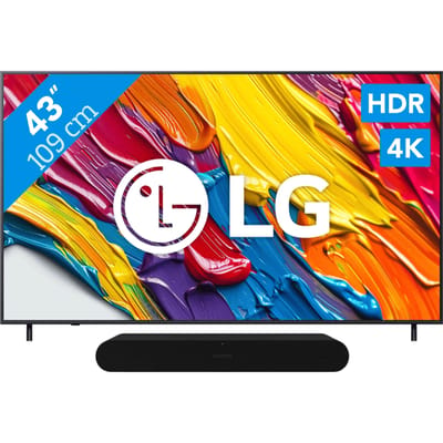 LG 43" QNED82 4K (2025) + Sonos Ray Zwart