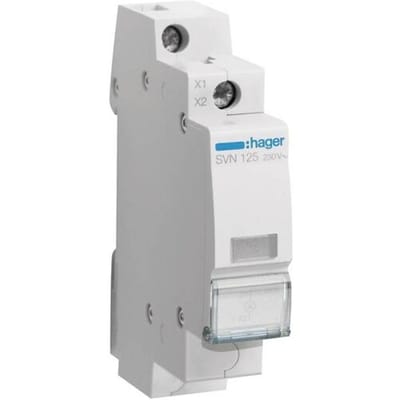 Verlichte druktoetsschakelaar Kleurloos 230 V Hager SVN125