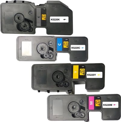 Kyocera 1T02R90NL1 / TK-5220K - Toner Cyaan|Geel|Magenta|Zwart - 4.800 pagina's - Huismerk Compatible - Geschikt voor Kyocera ECOSYS M5521cdn Kyocera ECOSYS M5521cdw Kyocera ECOSYS P5021cdn Kyocera ECOSYS P5021cdw