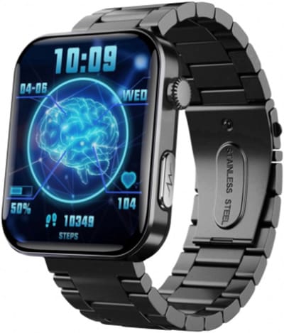 DrPhone ChronaX2 Smartwatch – ECG, HRV, Lichaamssamenstelling, Bloeddruk & Zuurstof – 2.1” HD IPS Display – 52+ Sportmodi – Bluetooth Bellen – Audiobediening – SOS Noodfunctie – IP67 Waterdicht - Zwart