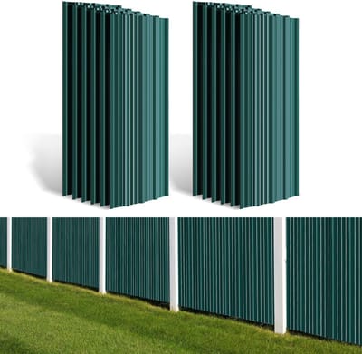 Dakpanelen - 36 stuks - Groen - 129 x 46 cm - 21㎡- Gevel en Dakbekleding - Geprofileerde Dakplaten - Gegalvaniseerd - Met Snijbestendige Handschoenen