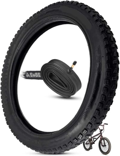 Fietsband Binnenband Set - 20 Inch Banden - Offroad Fietsen - Robuust Blokprofiel - 20x24 Inch - Zwart