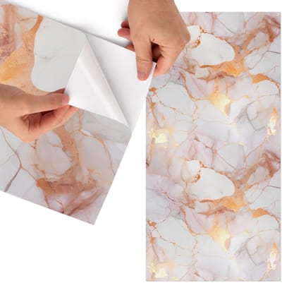 Tulup Meubelfolie - Inspiratie voor marmer Plakfolie Meubels - 75x150 cm - Romig Meubelfolie - Meubel Wrap Folie - Modern Meubelfolie - Plakfolie Meubels - Keuken decoratie - Abstractie