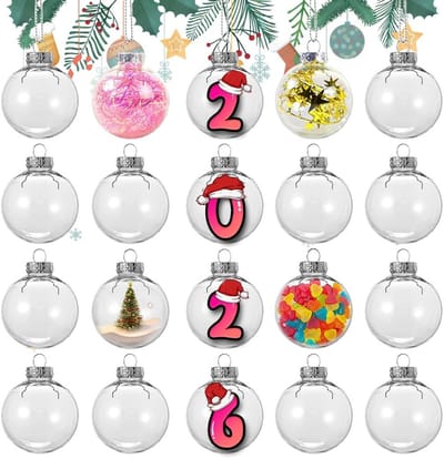 Allecto - Duidelijke Kerstballen - Fillable - Perfect voor DIY - 6 cm - Versieringsaccessoires - Geschikt voor Kerst - 20 stuks
