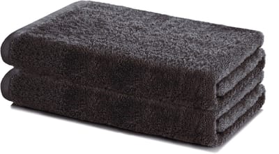 Lavea® Set van 2 Douchelaken 60x120 cm – Zachte en Absorberende Badhanddoeken – 100% Katoen – Oeko-TEX 100 – met Badstofstructuur – Wasbaar op 60°C – voor Badkamer, Fitness en Spa – Antraciet