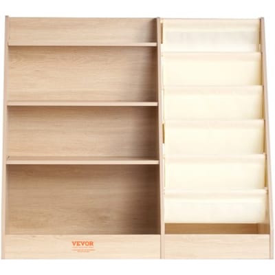 VEVOR 4-laags MDF kinderboekenplank, boekenkast met zes lagen, opbergplank voor baby's, boeken- en speelgoedkast, voor kinderkamers, speelkamers en kleuterscholen