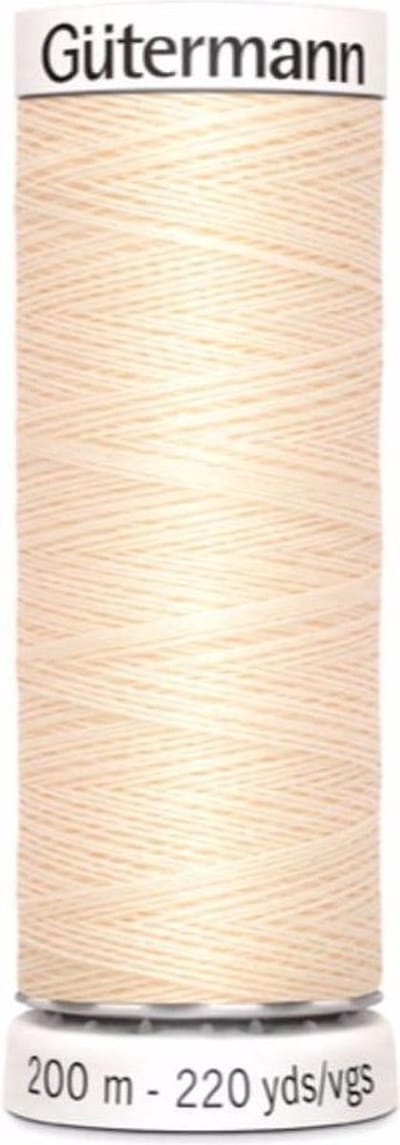 Gütermann Alles Naaigaren, Creme, Nr. 414, 200 meter, Per stuk.